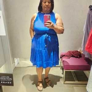 Lane Bryant Vibrant Blue Midi Dress